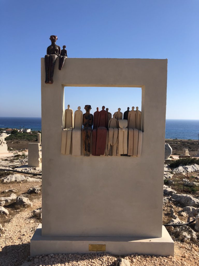 Sculpture Park Ayia Napa, Art Work with Sea View