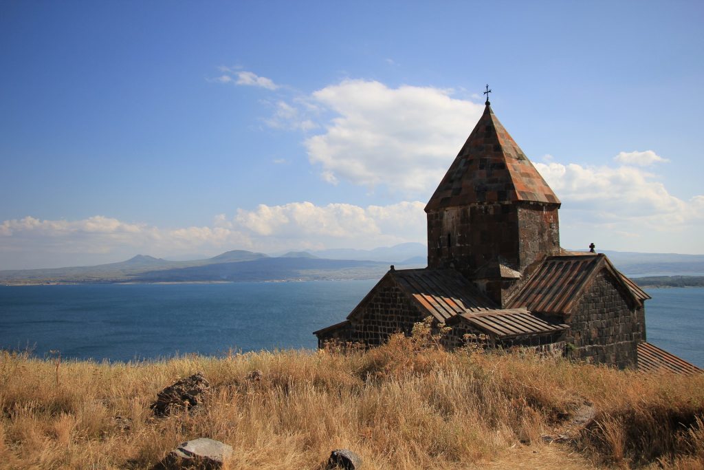 Historic Monastery with Lake Sevan View, Armenia