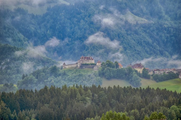 Gruyères Castle, Medieval Town of Gruyères, Fribourg, Switzerland