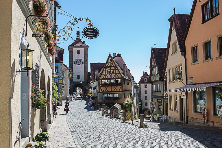 The Beautiful Town of Rothenburg, Bavaria, Southeastern Germany