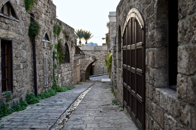 Historic Cobbled Alleyway in Byblos (Jbeil), Lebanon