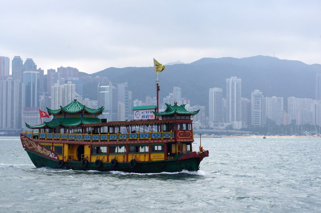 A Hong Kong's Ship in the City's Harbour
