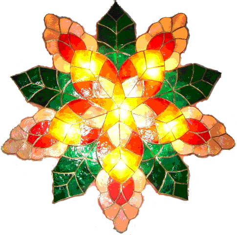 Philippine Parol, Pasko, Christmas Lantern, Colorful Ornament, Mandala, Star, Circle, Shapes, Pinoy, Holiday, Christmas Symbols, Snowflakes, Vector