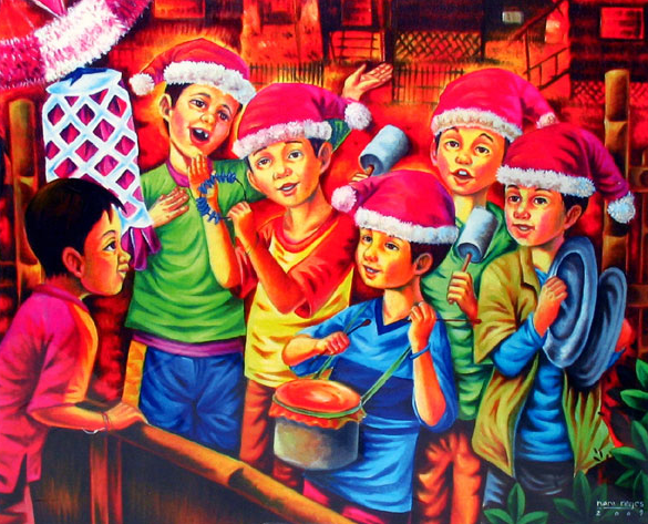 Filipino Christmas Children Chanting