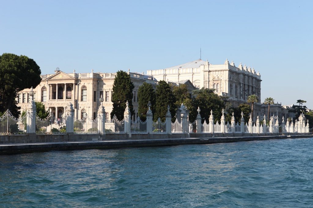 Sea View of Dolmabahçe Palace, Istanbul Turkey
