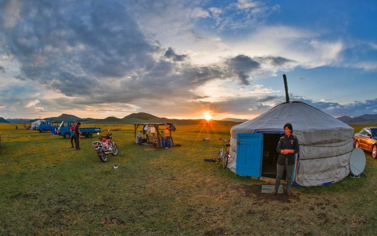 The People of Mongolia, or Mongols are Nomadic People in The Asian Steppes