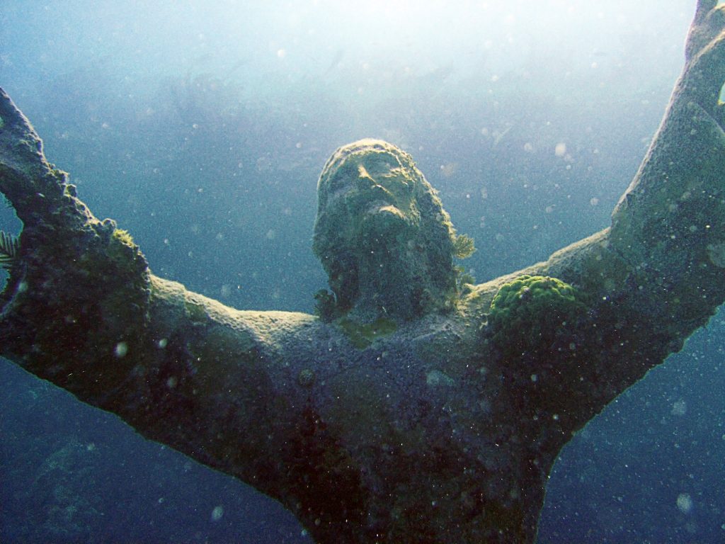Christ of the Abyss (Cristo degli Abissi) a huge bronze statue by vgm8383 via flickr