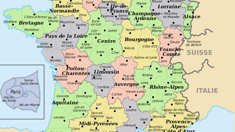 France Map and Wine Regions