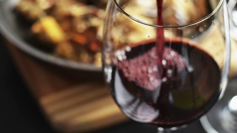 Red Wine Being Poured