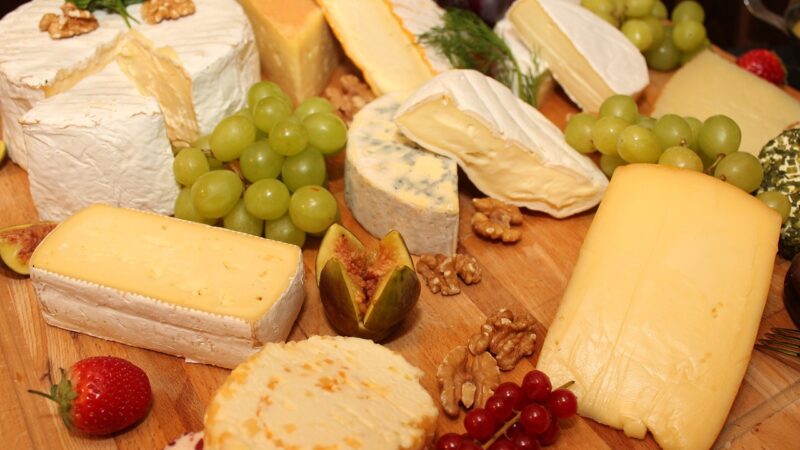 Handcrafted Cheeseboard with Various Sustainably Produced Cheeses
