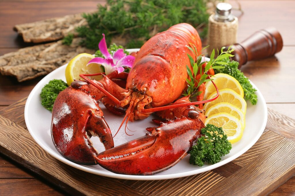Freshly Prepared Lobster on a Plate